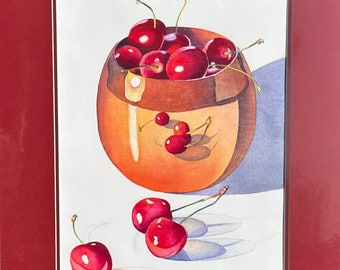 Copper Bowl with Cherries