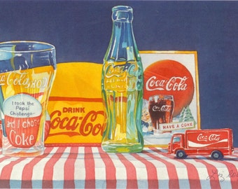 THE CHALLENGE - Coca Cola Art Print