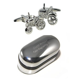 Details about   Farmer Green Tractor Cufflinks upgrade to Engraved Personalised Case XJKC-B5-25 