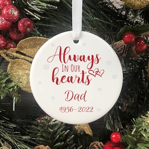 In memory of dad christmas baubles