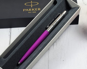 Personalised Pen, Engraved Pen - Originals Magenta Purple Parker Jotter Pen - Birthday Gift, Christmas Gift, Wedding Gift, Corporate Gifts