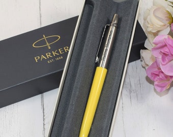 Personalised Pen, Engraved Pen - Originals Yellow Parker Jotter Pen - Birthday Gift, Christmas Gift, Wedding Gift, Corporate Gifts