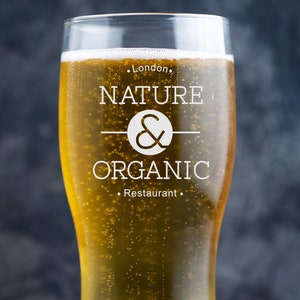 Engraved Beer Glass, Custom Beer Glass, Personalised Pint Glass, Beer Glasses, Personalized Pint Glass, Company Corporate Gift Own Logo