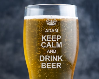 Custom Beer Glasses Etsy