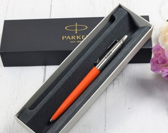 Personalised Pen, Engraved Pen - Originals Orange Parker Jotter Pen - Birthday Gift, Christmas Gift, Wedding Gift, Corporate Gifts