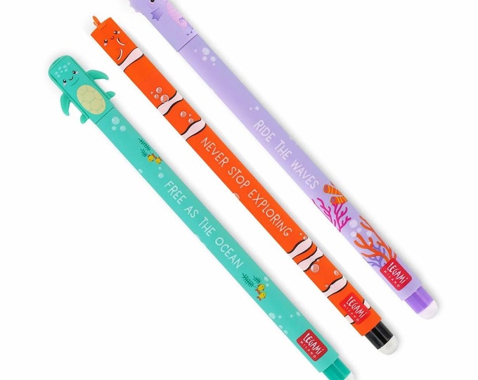 LEGAMI Halloween Gelstifte 3er Set - Radierbare Stifte The Boo Crew