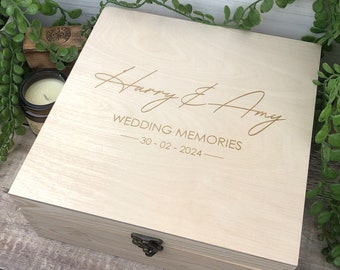 Engraved Wedding Memory Box – Personalized Keepsake Gift