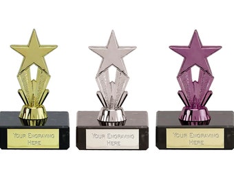 Personalised Engraved Trophy Star Award, FREE ENGRAVING, Secret Santa, Award Trophies, Corporate Award Trophy, Office Christmas Party