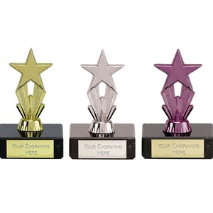 Personalised Engraved Trophy Star Award, FREE ENGRAVING, Secret Santa, Award Trophies, Corporate Award Trophy, Office Christmas Party