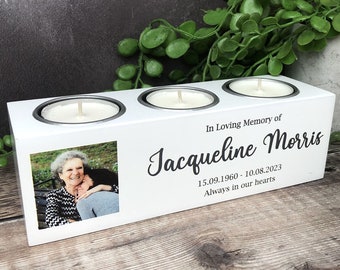 Personalised Memorial Tealight Holder Printed Photo Candle Holder, Memorial Tealight Holder, Candle Holder, Photo Memorial Candle Holder