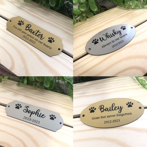 Personalised Engraved Pet Memorial Plaque, Bench Plaque, Keepsake Box, Remembrance, All Weather Memorial Plaque, Pet Loss, Memory Box Plaque