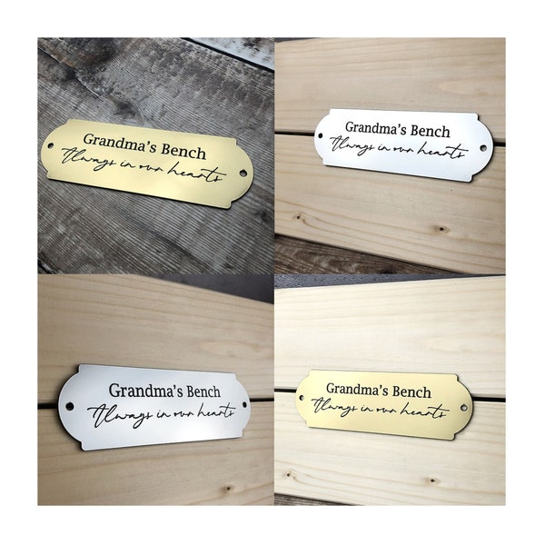 Personalised Bench Plaques, Remembrance Plaques, All Weather Memorial Plaque, Anniversary, Commemoration, Pet Plaque, Garden Plaque - Always