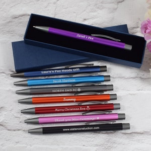 Personalized Pen, Engraved Pen, Personalised Ballpoint Pen, Ergo Metal, Fathers Day, Graduation Gift, Christmas Gift, Birthday, Teacher Gift
