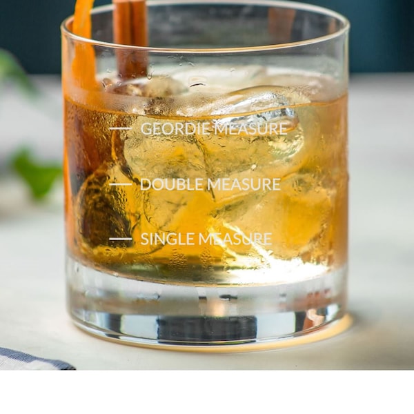 Personalised Engraved Whisky Glass Measure | Engraved Novelty Whiskey Glass | Gifts For Him | Christmas Gift | Birthday Gift | Tumbler Glass