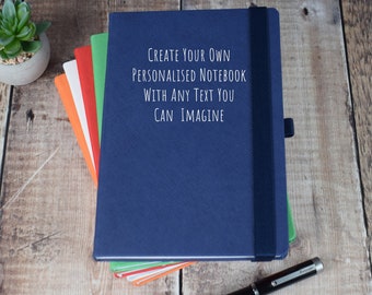 Personalised A5 Notebook -  Personalised Gifts, Journal, Notebook A5 , Notebook Planner - Any Text