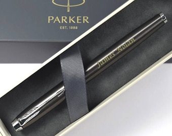 Penna stilografica Parker IM Dark Espresso con finiture cromate, penna personalizzata, penna incisa, regalo di laurea, regalo di nozze, regalo di Natale (1931657)