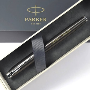 Parker IM donkere espresso chroom vulpen vulpen, gepersonaliseerde pen, gegraveerde pen, afstudeercadeau, huwelijkscadeau, kerstcadeau (1931657)