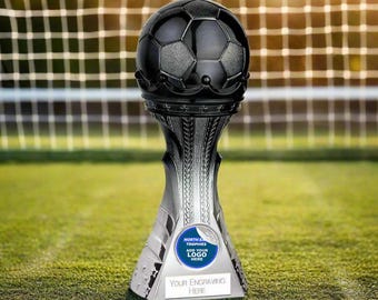 Custom Engraved Football Trophy King Award – Personalized Team Logo