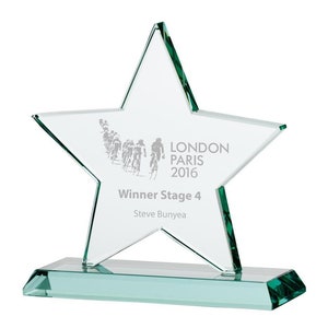 Personalised Galaxy Star Jade Glass Award, Own logo, Corporate Trophy Award, Company Awards, Recognition Trophy, 3 Sizes in Presentation Box