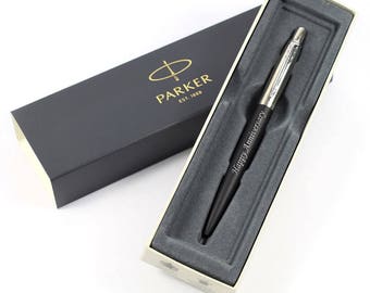 Blue/&Black GOLD clip PERSONALISED ENGRAVED PARKER JOTTER BALLPOINT PEN-SILVER