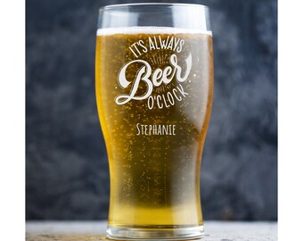 Custom Beer Glasses Etsy