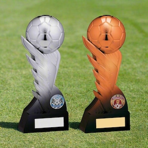 Football Trophy Pegasus Award, Personalised Trophy Award, FREE ENGRAVING, Add your own Logo, Ice & Fire Football Awards