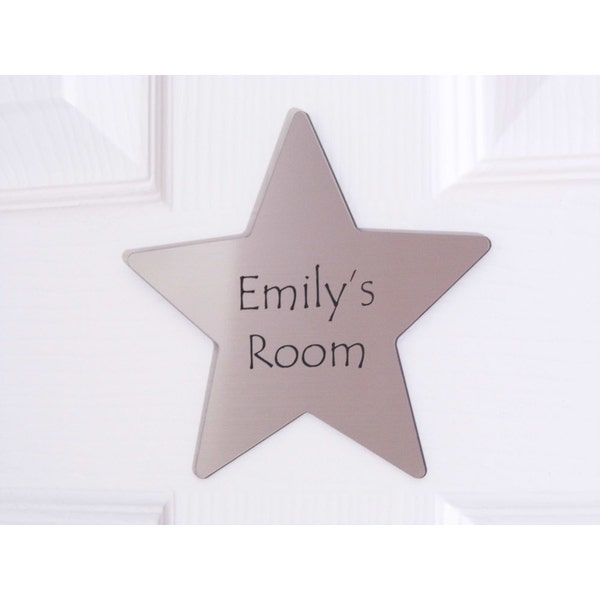 Personalised Star Door Sign, Kids Bedroom Room Sign, Children's Name Plaque