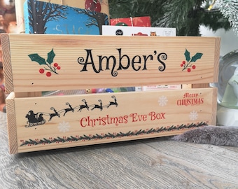 Personalised Christmas Eve Box, Christmas Crate, Christmas Box, Christmas Gifts for Children, Santa's Reindeer Crate