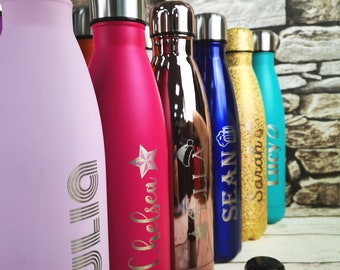 Personalised Initials This Insulated Water Bottle Chilly Chillys Hot Cold  Gifts Ideas Birthdays Christmas Father's Day Mother's Gym Sports 