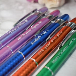 Personalised Pen, Engraved Pen, Personalized Ballpoint Pen, Solar Metal, Fathers Day, Graduation Gift, Christmas Gift, Teacher Gift