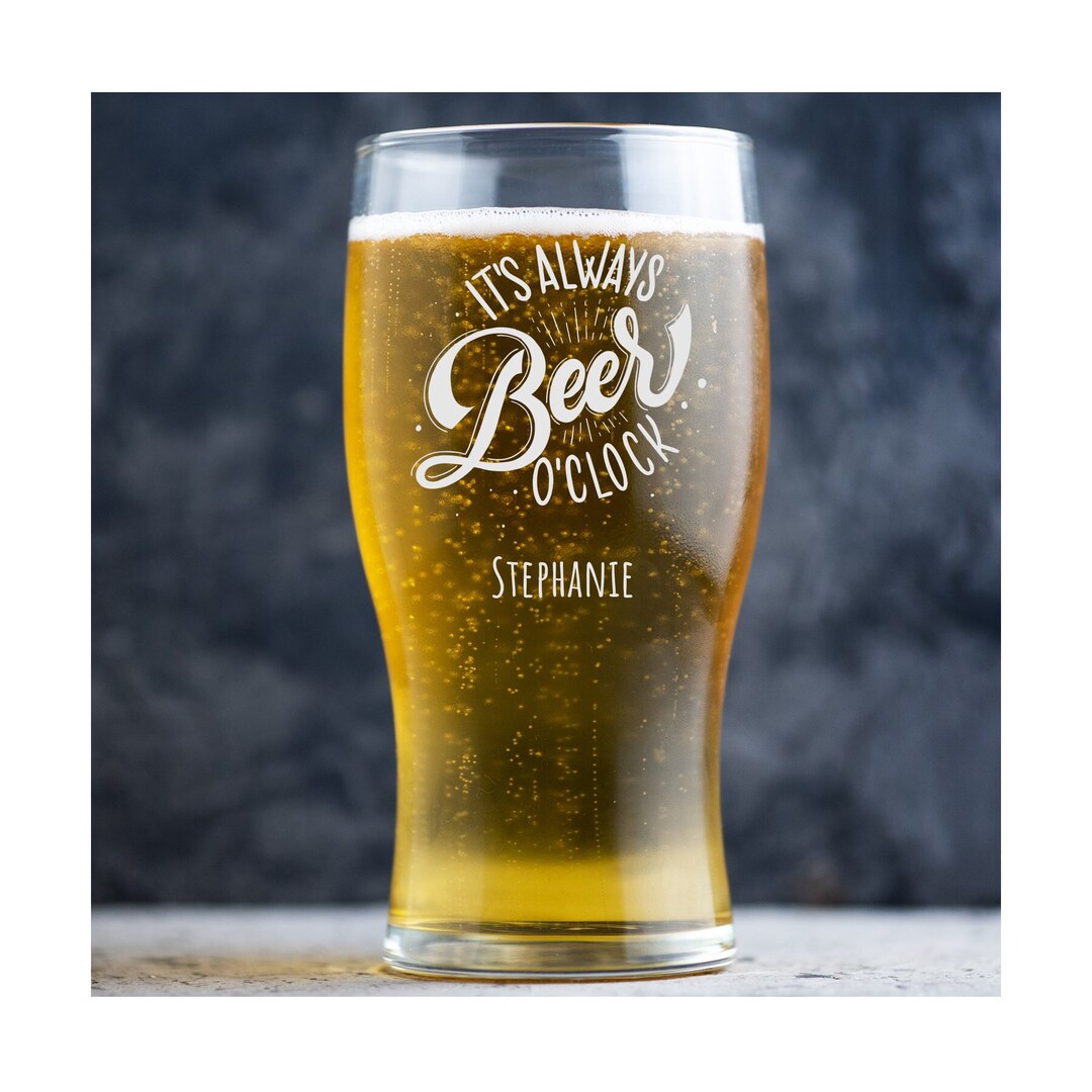 Custom Beer Glass, Personalised Beer Glass, Groomsmen Gift, Engraved ...