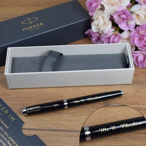 Personalised Engraved Parker IM White Chrome Trim Fountain Pen