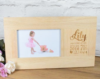 Personalised Photo Frame, Baby Photo Frame Newborn Gifts, Memory Keepsakes, New Baby Gifts, Gifts For Baby, New Mothers, Christening Gift