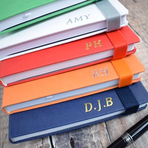 Personalised Embossed Notebook -  Personalized Initials Journal, A5 Notebook, Journalling Memoirs, BuJo - 4 Colours Available