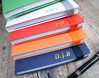 Personalised Embossed Notebook -  Personalized Initials Journal, A5 Notebook, Journalling Memoirs, BuJo - 4 Colours Available