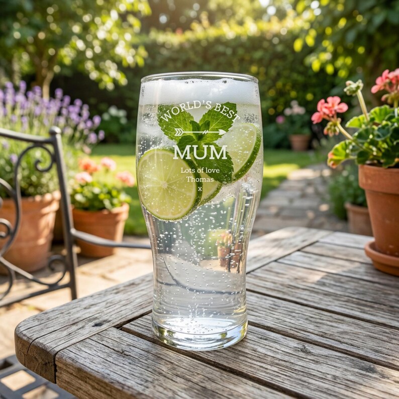Personalised Engraved Pint Glass, World's Best Dad Beer Gift image 5