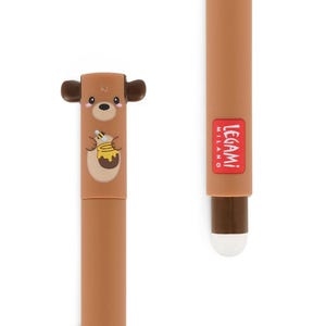 Stylo gel effaçable Legami Teddy Bear - Encre rouge - Stylo ours en peluche, Stylo ours mignon, Papeterie pour enfants, Stylo gel, Stylos effaçables, Stylo Legami Teddy Bear