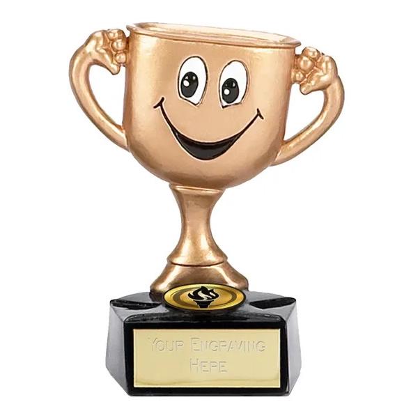Trophiesplusmedals Personalised Mini Smiley Man Cup Trophy 11cm Small 4 - View #5