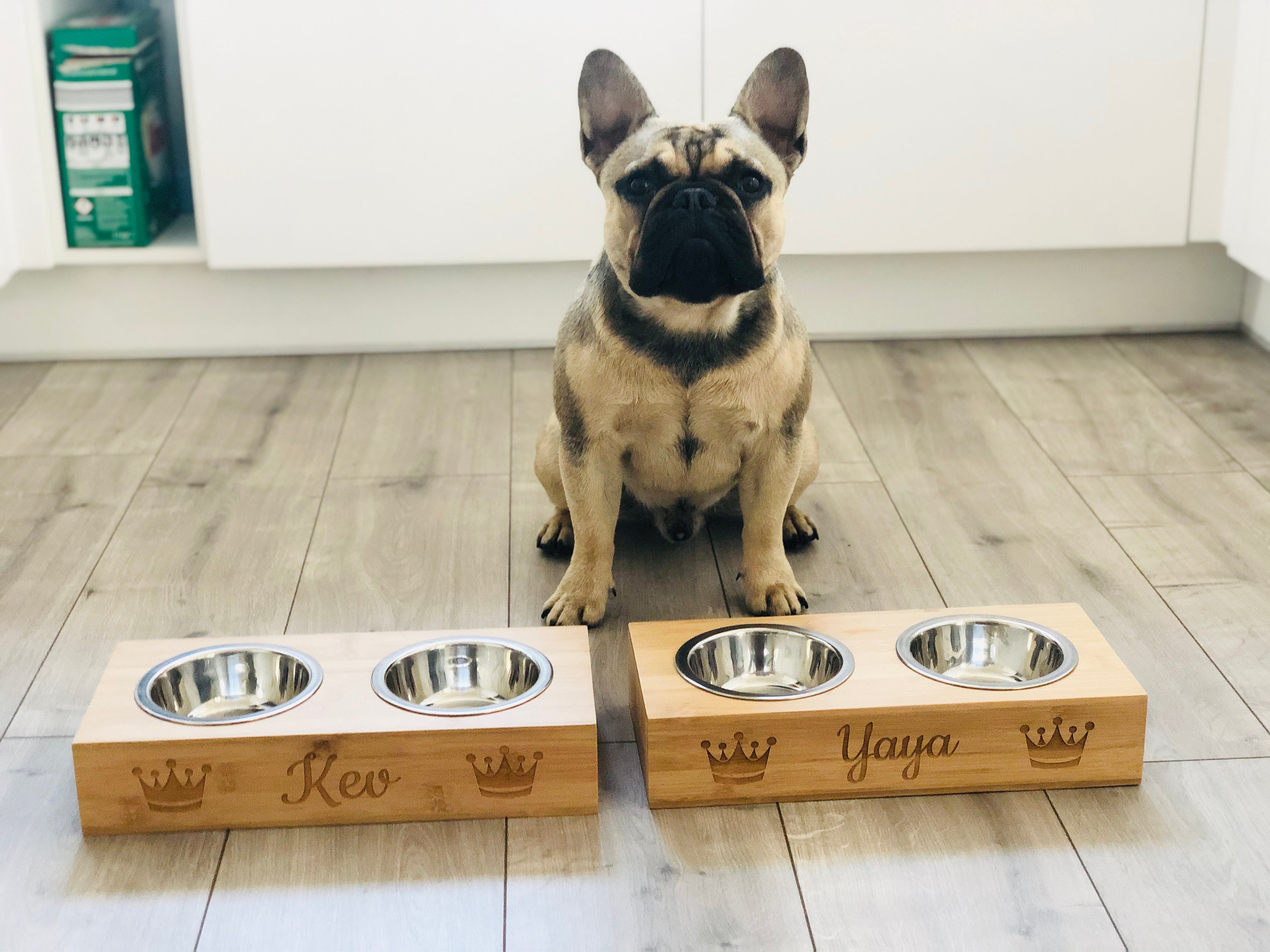 Personalisierte Hundenäpfe, Bambus Holz graviert personalisierte Hundenäpfe, personalisiertes Haustier Geschenk, personalisierte Haustiernäpfe Geschenk