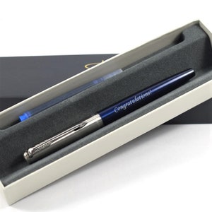 Gegraveerde vulpen Parker Jotter 'Royal Blue' VULPEN - Parker Pen, Gepersonaliseerde Vulpen, Huwelijkscadeau, Verjaardag, Zakelijke pennen