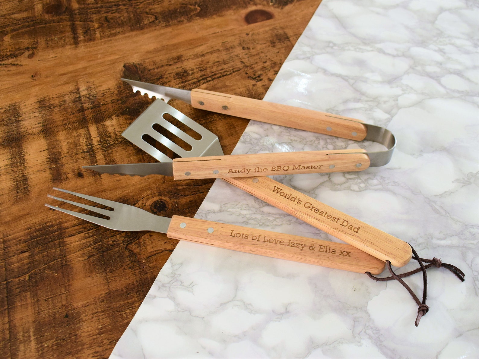 Personalised Engraved BBQ Tool Set Engraved BBQ Spatula Fork Etsy UK