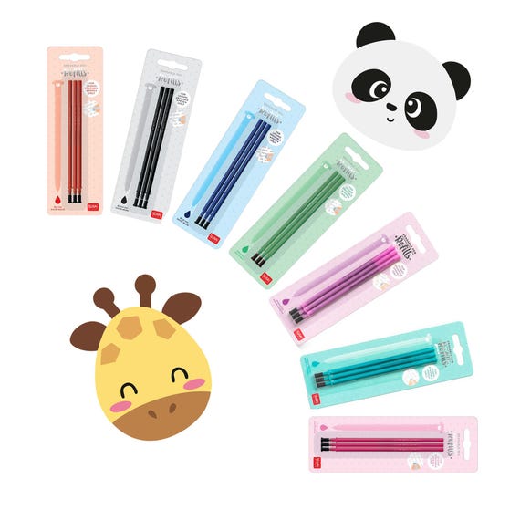 Recharges De Stylo Effaçable DazSpirit - 20 Mines 0,7mm Noir + 2 Gommes - Compatibles Legami Et Autres