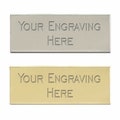 Personalised Engraved Trophy Plate, Metal Engraved Plate Personalised Award Plate, Name Plate - Gold or Silver - Self Adhesive product logo