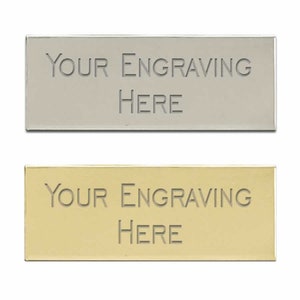 Personalised Engraved Trophy Plate, Metal Engraved Plate Personalised Award Plate, Name Plate - Gold or Silver - Self Adhesive