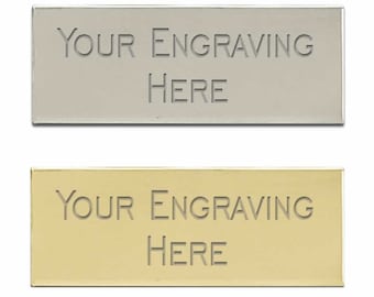 Personalised Engraved Trophy Plate, Metal Engraved Plate Personalised Award Plate, Name Plate - Gold or Silver - Self Adhesive