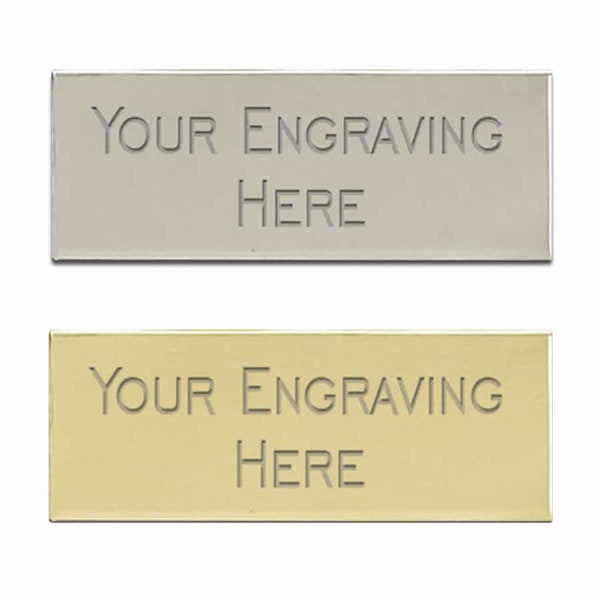Personalised Engraved Trophy Plate, Metal Engraved Plate Personalised Award Plate, Name Plate - Gold or Silver - Self Adhesive