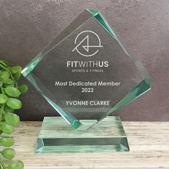 Trophée En Cristal Personnalisable – Gravure Sur Mesure Pour Récompense, Retraite, Cadeau D’entreprise - 2