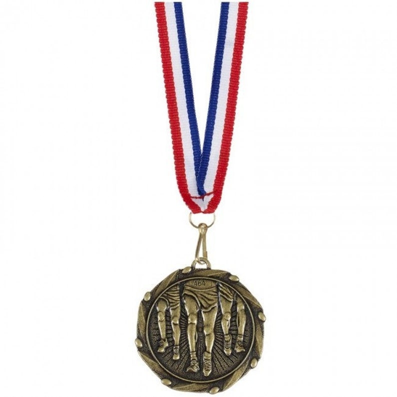 Engraved Running Medal Award Complete with Medal Ribbon Etsy
