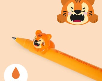 Taille-crayon Métal Avec Poignée Animal Tigre - Pour Enfants, école, Bureau