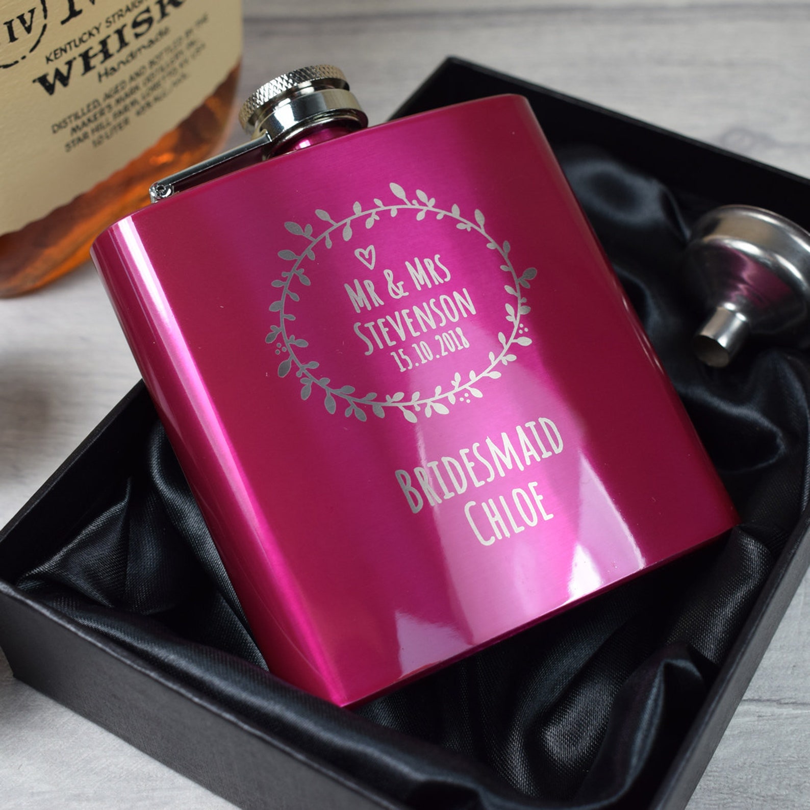 Hf505 Father Of The Bride Personalised Engraved Wedding Hip Flask - Foto 6